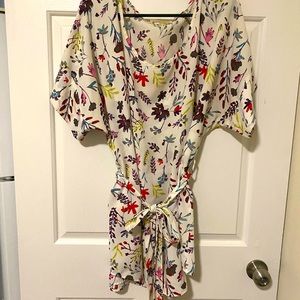 Floral Tie-Waist Tunic - 2x